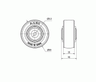 RUEDA PGAISB80CP-8-43(AH PEQ.)NUCLEO POLIAMIX Y BANDA GOMA GRIS BOL.