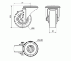 R.GIR.AGUJERO M10 20ZVL80CP-PGAISB (AH PEQ.) GOMA GRIS EJE BOLAS