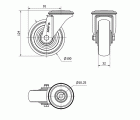 R.GIR.AGUJERO M10 20ZVL100CP-PGAISB (AH PEQ.) GOMA GRIS EJE BOLAS