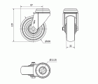 R.GIR.AGUJERO M12 20BHA100CP-PGAISB (AH PEQ.) GOMA GRIS EJE BOLAS