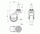 R.GIR.ESP.LISA M10x33 CAPUCHON P/MADERA 40HSR40-BP PLASTICO GR.LISO