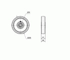 RUEDA FTB250-25-60 NYLON BLANCO EXTRAFUERTE EJE BOLAS