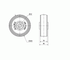 RUEDA UTR100-12-40 POLIAMIX BLANCO (COJINETE RODILLOS INOX)