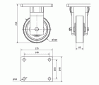 R.FIJA 17KV150-FTB NYLON BLANCO EXTRAFUERTE EJE BOLAS