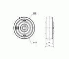 RUEDA CIB125-20-50 HIERRO FUNDIDO EJE BOLAS