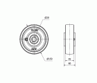 RUEDA CIB150-20-60 HIERRO FUNDIDO EJE BOLAS