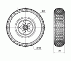 RUEDA NEUMATICA RITB400-20-75 NUCLEO METALICO EJE BOLAS