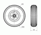 RUEDA NEUMATICA RITB400-25-75 NUCLEO METALICO EJE BOLAS