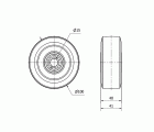 RUEDA DEB100-15-40 NUCLEO ALUMINIO Y BANDA GOMA NEGRA ELASTICA BOLAS