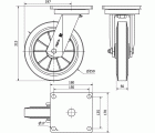 R.GIR.PLACA 10HLB250H-DEB ALUMINIO-GOMA NEGRA ELASTICA EJE BOLAS