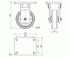 R.FIJA 17KV150-PO NYLON BLANCO-POLIUR.ROJO EJE LISO