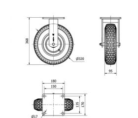 R.FIJA 17HLBI320-RITB METALICO-NEUMATICA EJE BOLAS