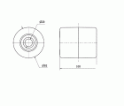RODILLO TRANSPALETA KNB85-20-100 NYLON BLANCO EXTRAFUERTE EJE BOLAS