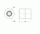 RODILLO TRANSPALETA KNB85-25-100 NYLON BLANCO EXTRAFUERTE EJE BOLAS