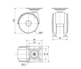 R.GIR.PLACA 10DKG80 POLIAMIX NEGRO