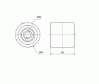 RODILLO TRANSP.KIB82-20-80 NUCLEO NYLON Y BANDA POLIUR.MARRON BOLAS
