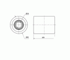 RODILLO TRANSP.KIB82-25-100 NUCLEO NYLON Y BANDA POLIUR.MARRON BOLAS