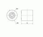 RODILLO TRANSPALETA KNB82-20-90 NYLON BLANCO EXTRAFUERTE EJE BOLAS