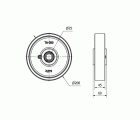 RUEDA CIB200-25-60 HIERRO FUNDIDO EJE BOLAS