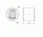 RODILLO TRANSPALETA KNB82-20-75 NYLON BLANCO EXTRAFUERTE EJE BOLAS
