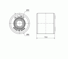 RODILLO TRANSPALETA KNB82-25-75 NYLON BLANCO EXTRAFUERTE EJE BOLAS