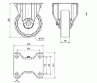 R.FIJA 110-125-2 NYLON BLANCO EJE RODILLOS