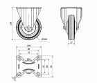 R.FIJA 120-100-2 CP METALICO-GOMA NEGRA EJE RODILLOS