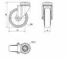 R.GIR.AGUJERO M10 400-080-4 CP POLIAMIDA NEGRA EJE LISO