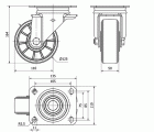 R.GIR.PLACA 111-125-1 ALUMINIO-GOMA NEGRA ELASTICA EJE BOLAS