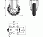 R.FIJA 125-125-2 METALICO-GOMA NEGRA EJE RODILLOS