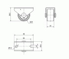 R.FIJA 417-025-2 GOMA GRIS EJE LISO