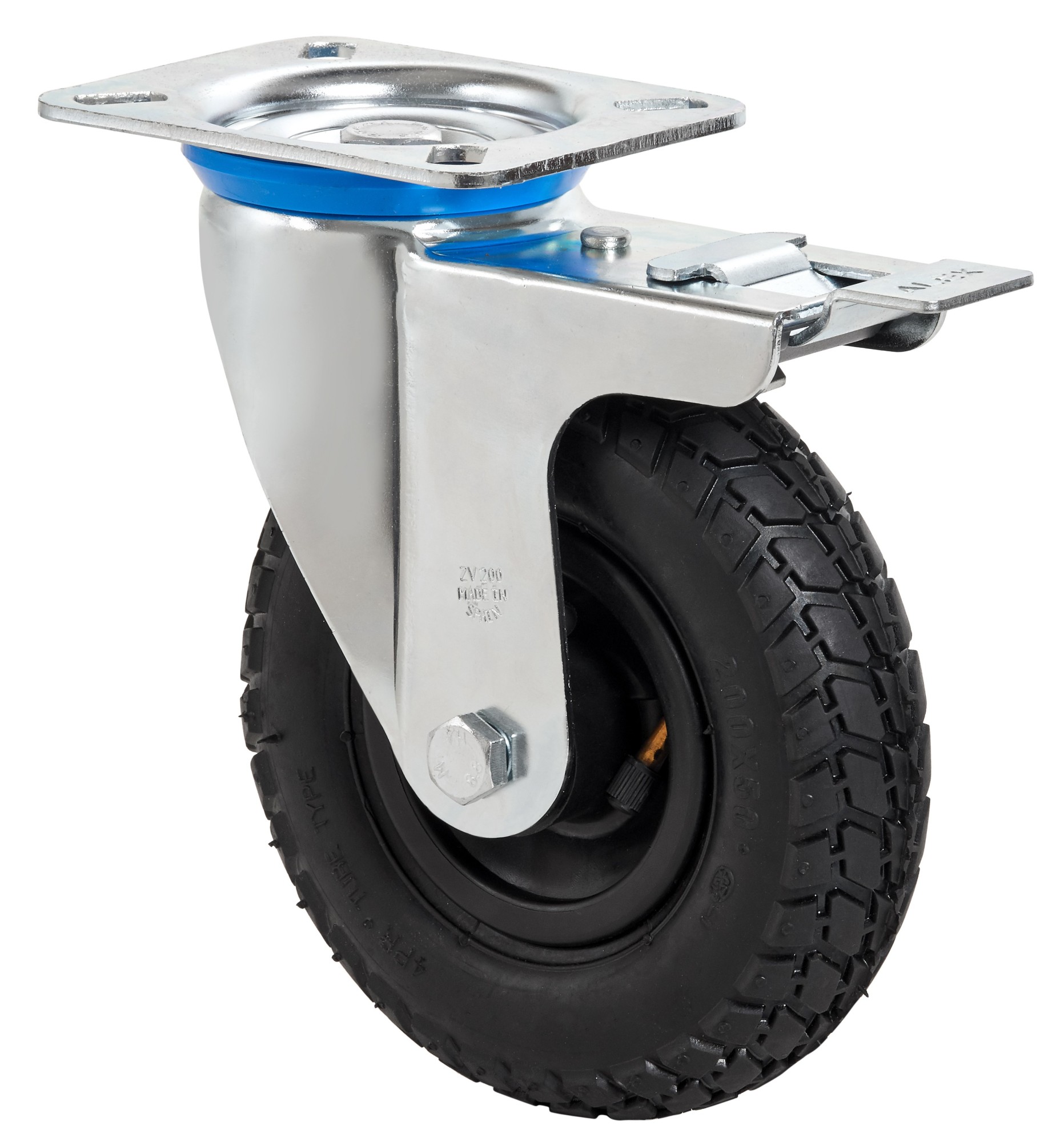 SERIE ZV-RIPR, Platina/Giratorio/Freno Rueda y Soporte