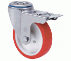 SERIE ZVI INOX-PO, Giratorio/Agujero pasante/Freno Rueda y Soporte