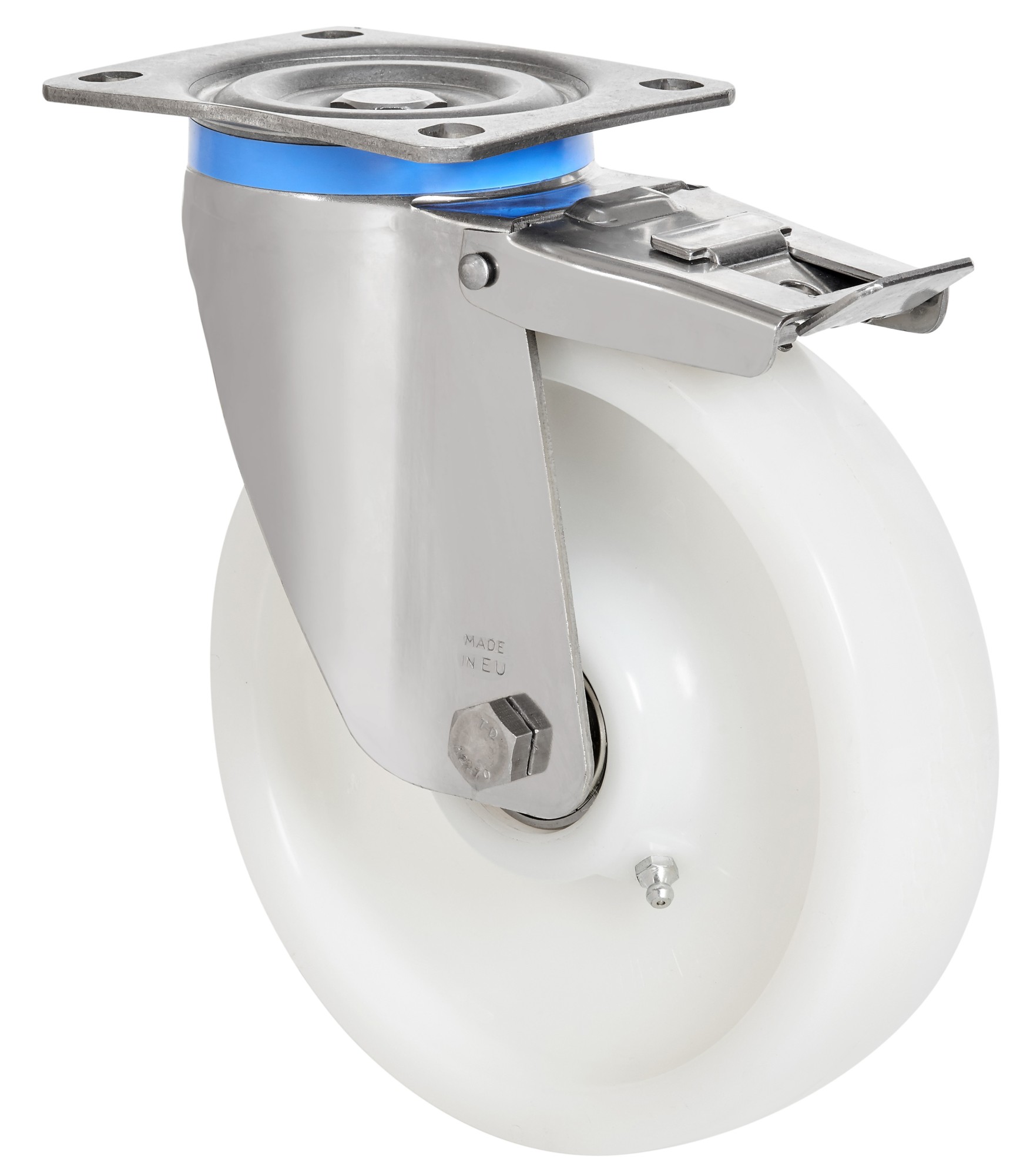 SERIE ZVRI INOX-FT, Platina/Giratorio/Freno Rueda y Soporte