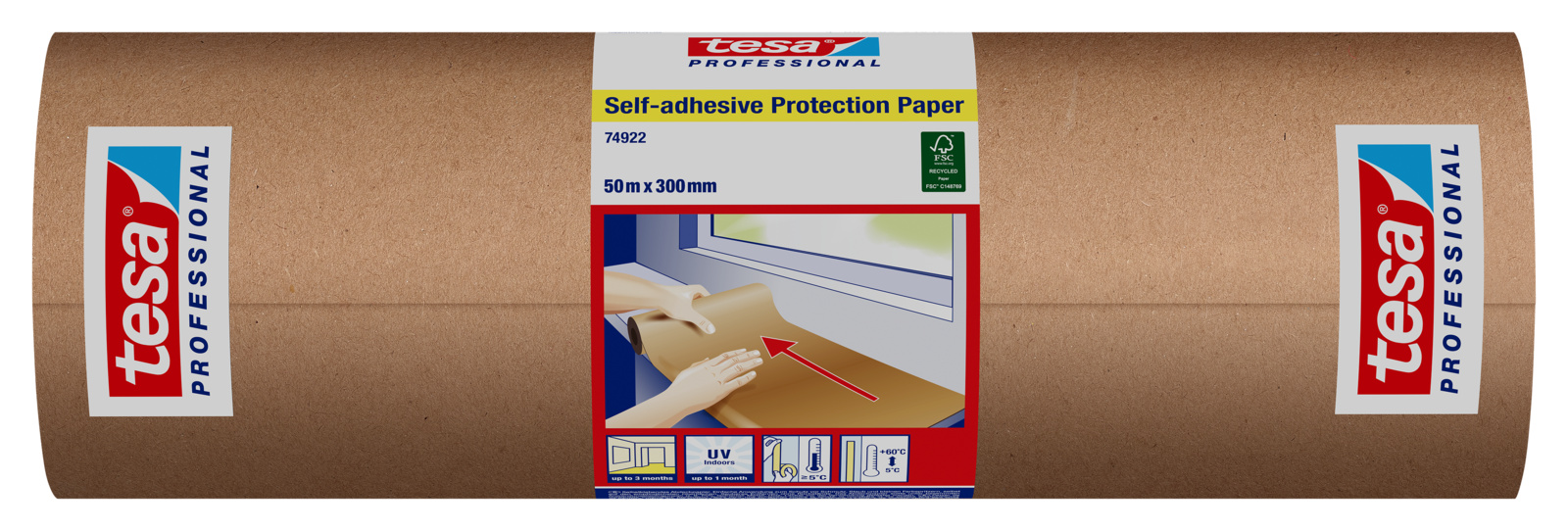 Self-adhesive ProtectionPaper 50m:300mm