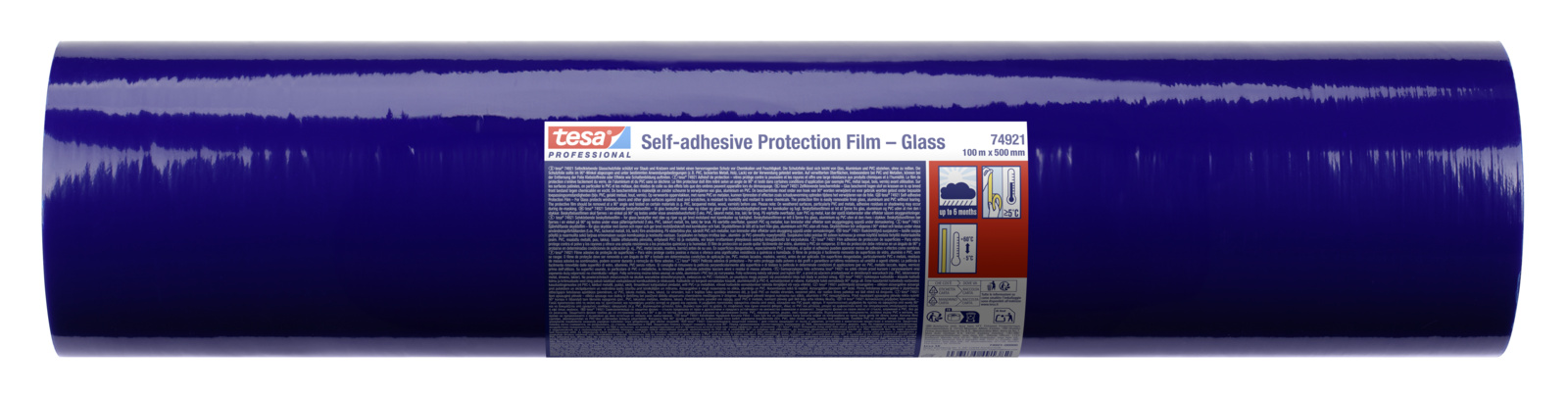 Self-adhesive prot. film - glass 100:500