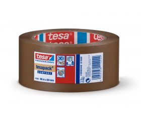 tesa 4100 cinta de embalaje, film PVC, 66m:50mm, marron (EAN Etiqueta)