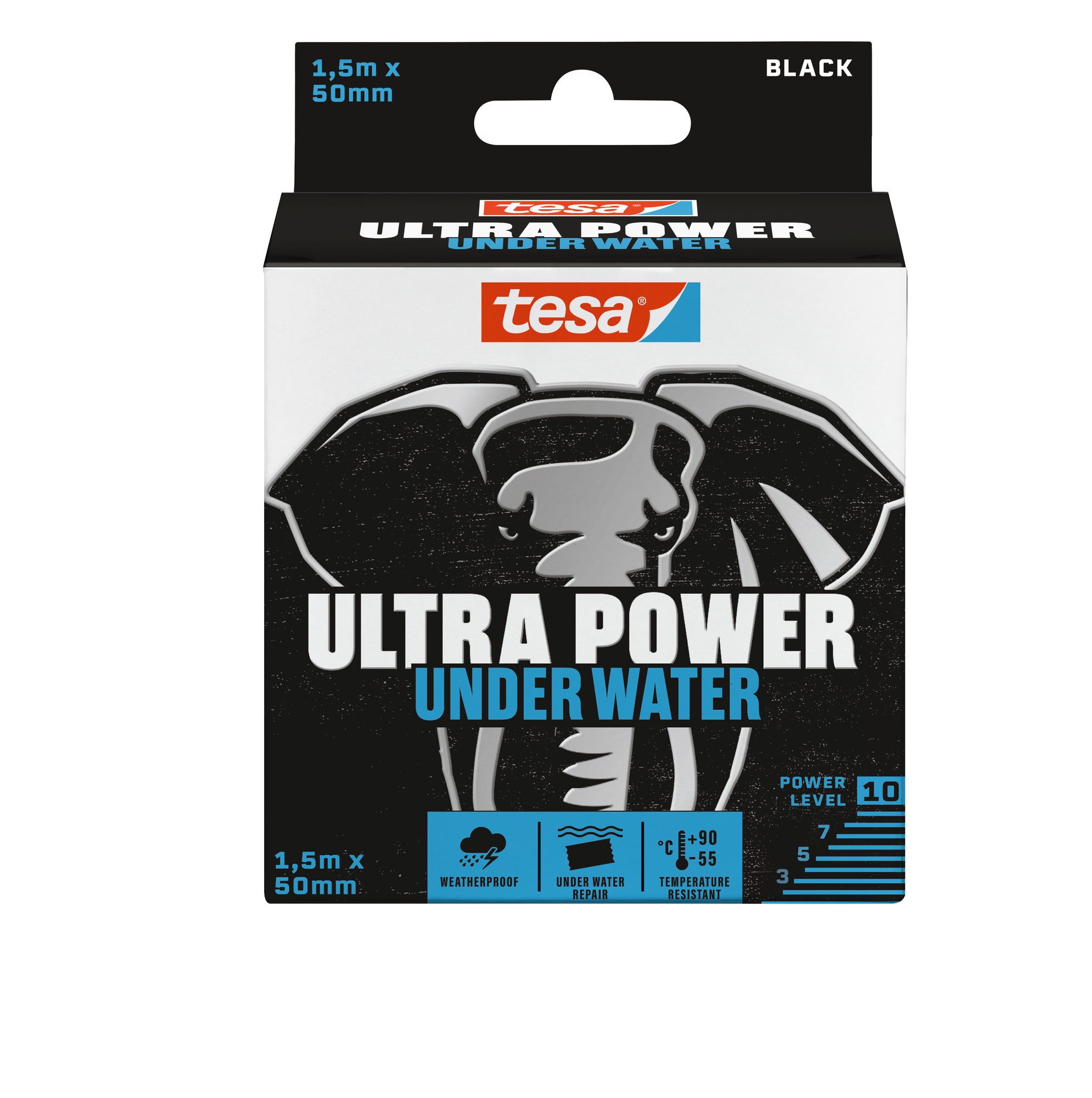 Cinta Ultra Power Under Water 1,5m:50mm, Negro