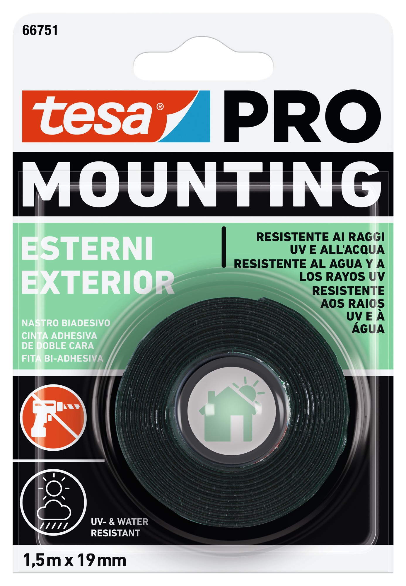 Cinta doble cara Mounting PRO Exterior 1,5mx19mm