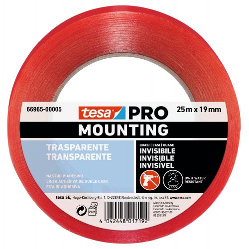 Cinta doble cara Mounting PRO Transparente 25mx19mm