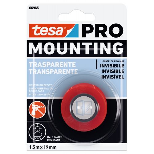 Cinta doble cara Mounting PRO Transparente 1,5mx19mm