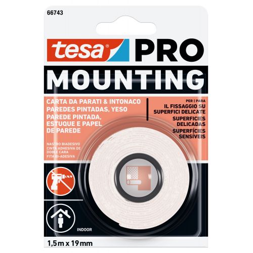 Cinta doble cara Mounting PRO Pared Pintada 1,5x19mm