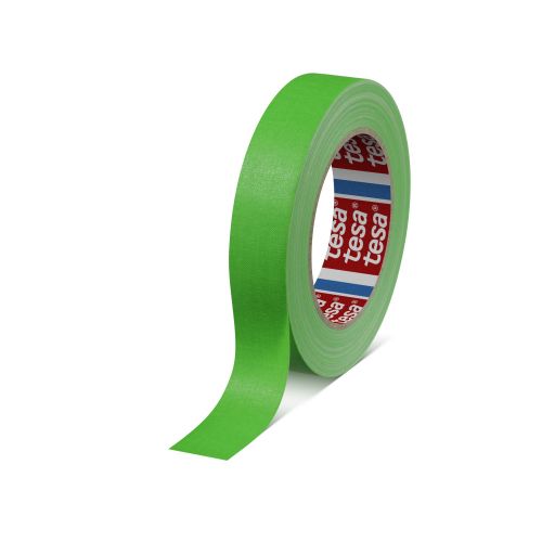 tesa 4671 Cinta de tejido Mate 25m x 25mm Verde Fluorescente