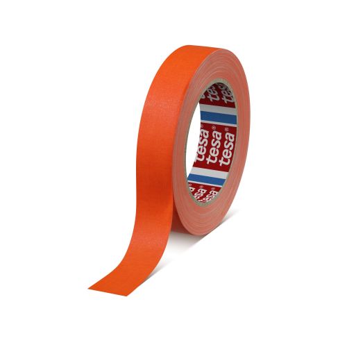 tesa 4671 Cinta de tejido Mate 25m x 25mm Naranja Fluorescente