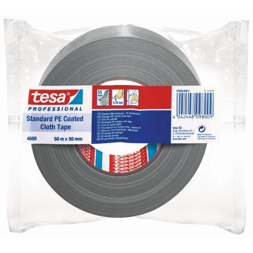 tesa 4688 Cinta de tejido Gaffer  50m x 50mm Plata 