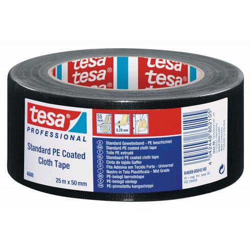 tesa 4688 Cinta de tejido Gaffer  25m x 50mm Negra