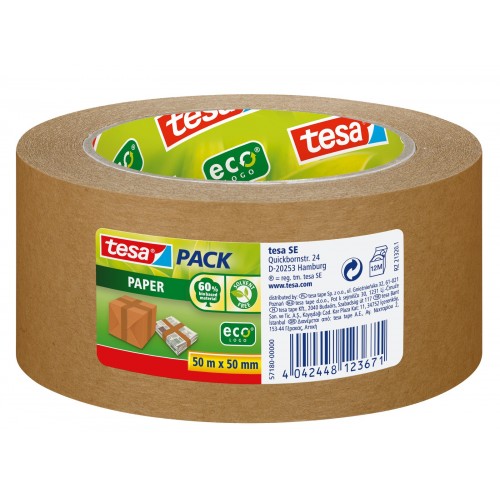 Cinta embalaje de papel Premium tesapack eco FSC certified label 50x5​0