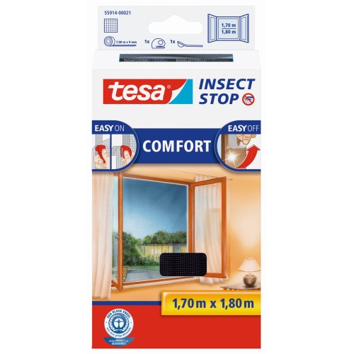 MALLAS VENTANAS COMFORT 1,7X1,8 NEGRA