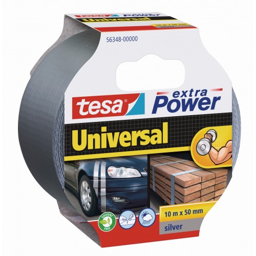 Cinta americana Extra Power UNIVERSAL 10m x 50mm plata