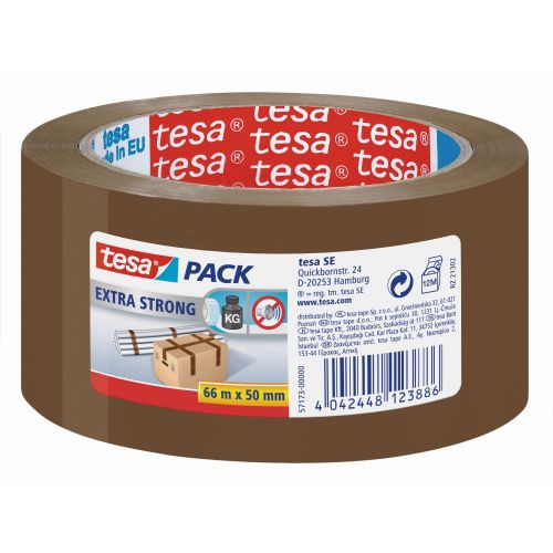 tesa 4120 Cinta de embalaje de PVC 66m x 50mm Marrón